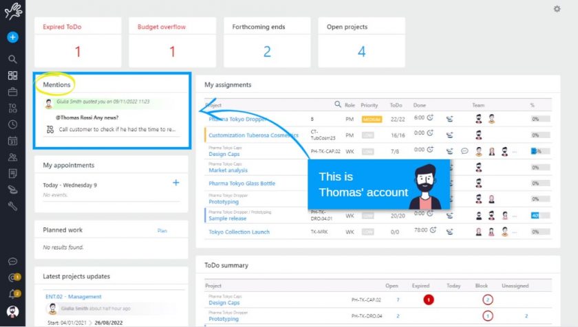 Twproject 7.1.000 – Introduction of mentions and other improvements
