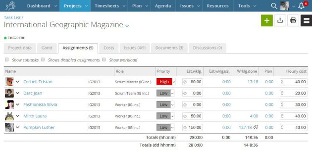organize team work time